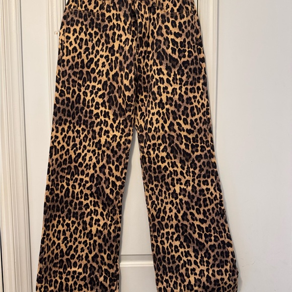 NWT Alice + Olivia Leopard Print Wide-Leg Wezzy Jeans size 30 - Picture 3 of 16